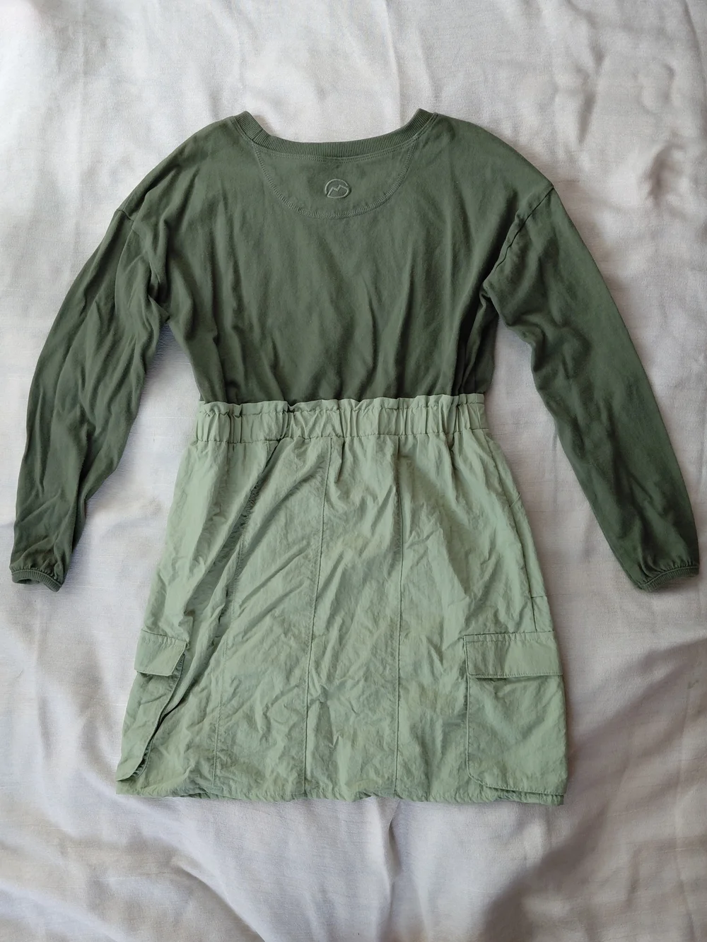 Magellan Outdoors Girls Two-Tone Cargo Utility Dress M 8-10